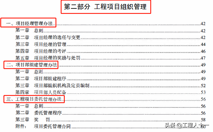 国企编制工程项目管理手册，包含过程控制、质量标准及技术管理